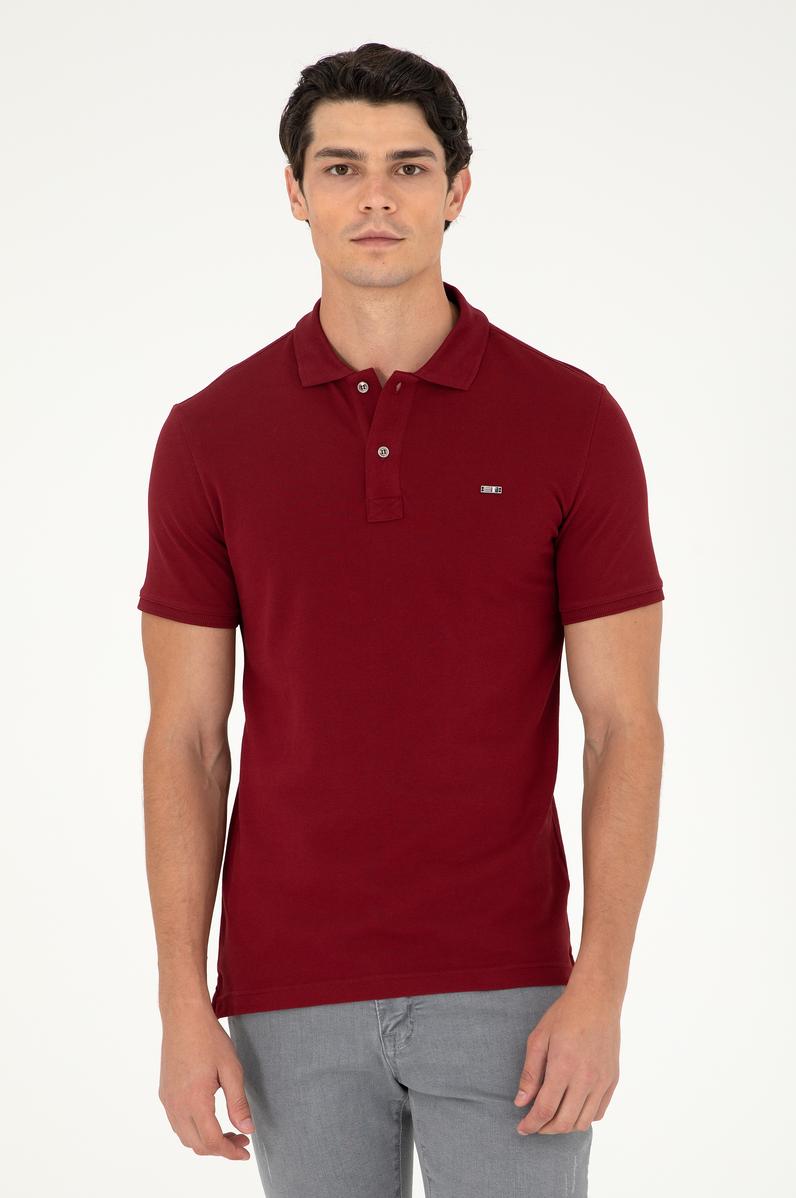 Erkek Bordo Basic Tişört