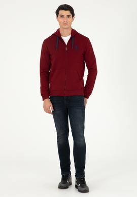 Erkek Bordo Örme Hırka - 50289028119