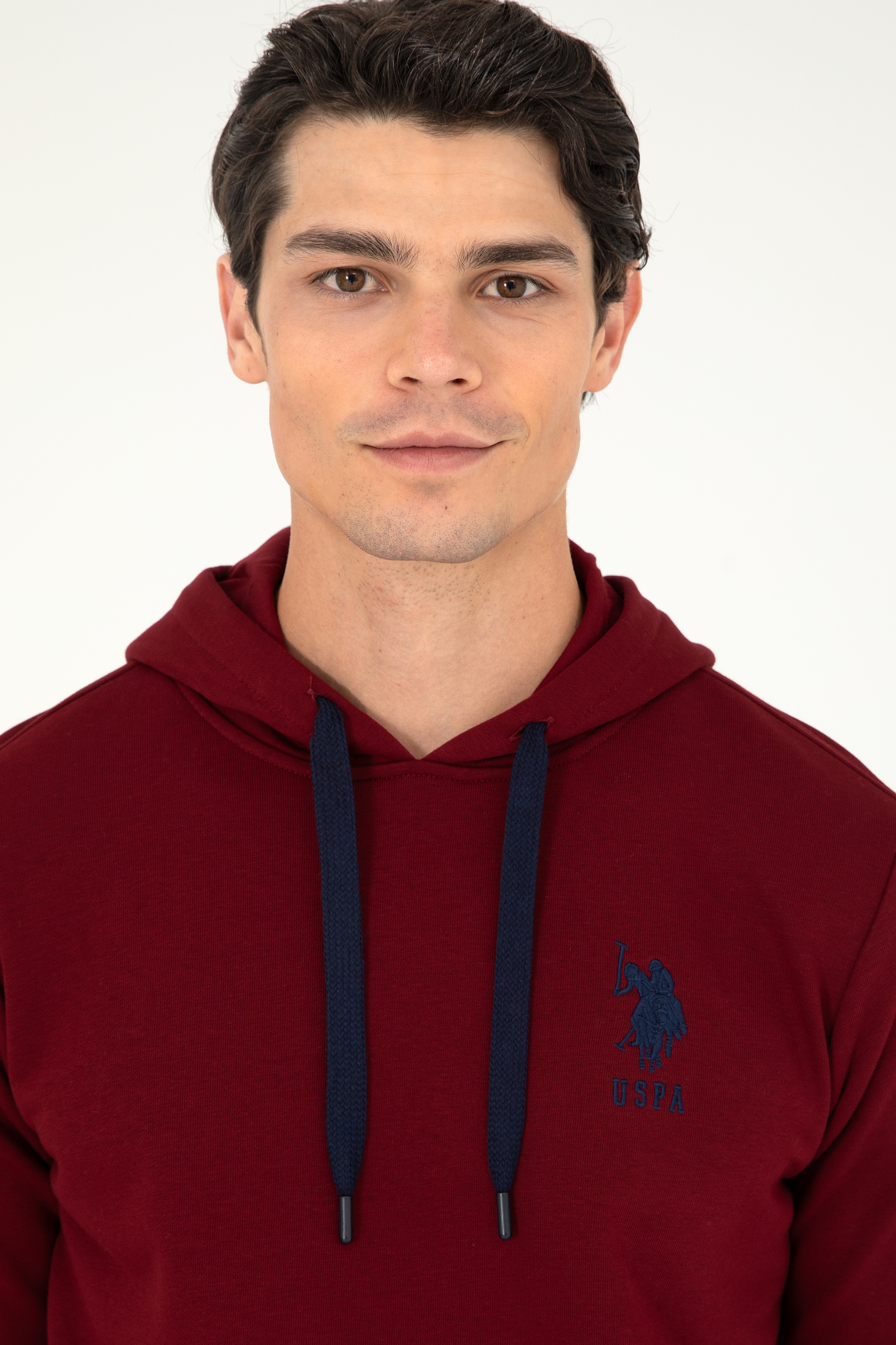 Erkek Bordo Basic Sweatshirt - Image 2