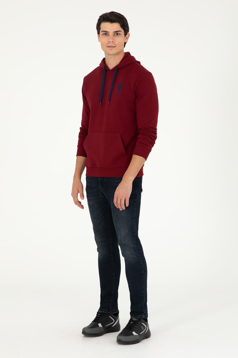 Erkek Bordo Basic Sweatshirt - 50289059047