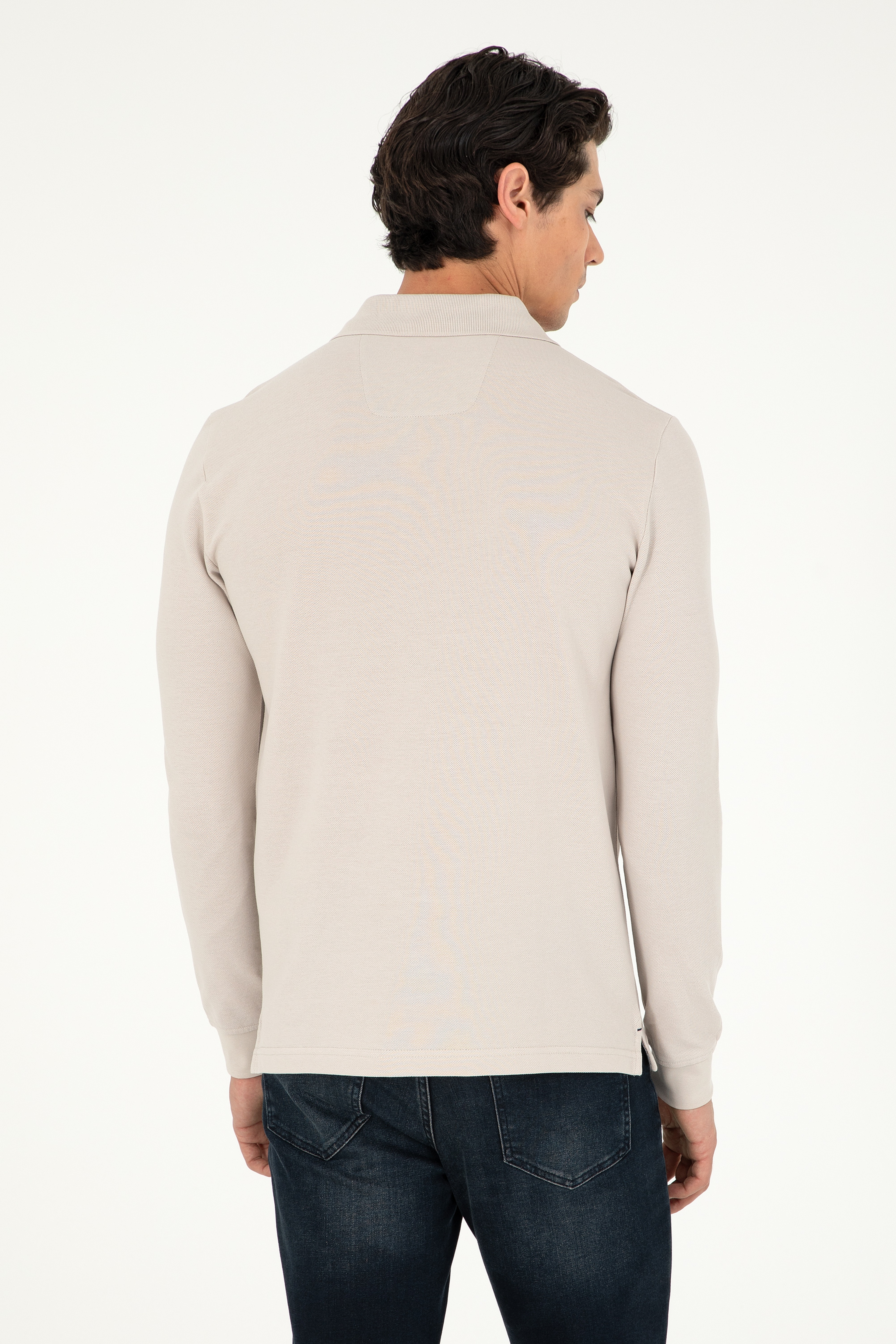 Erkek Taş Basic Sweatshirt - Image 5
