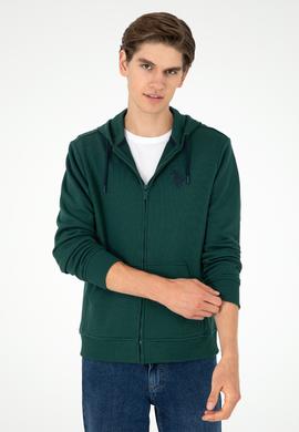 Erkek Koyu Yeşil Örme Hırka - 50295147086