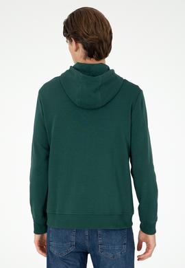 Erkek Koyu Yeşil Örme Hırka - 50295147086