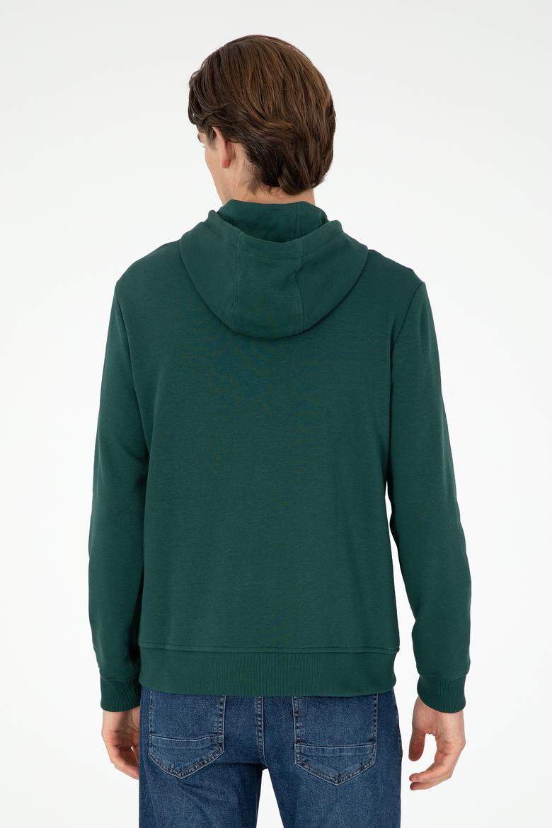 Erkek Koyu Yeşil Örme Hırka - 50295147086