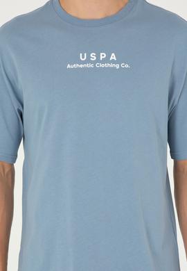 Erkek Comfort Fit Bisiklet Yaka İndigo Tişört - 50294322059