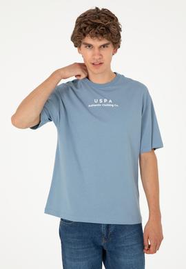 Erkek Comfort Fit Bisiklet Yaka İndigo Tişört - 50294322059