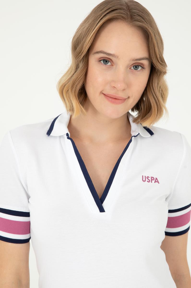 Kadın Beyaz V Yaka Tişört