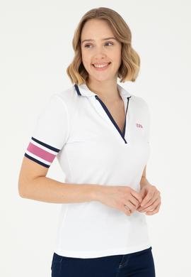 Kadın Beyaz V Yaka Tişört - 50296155006