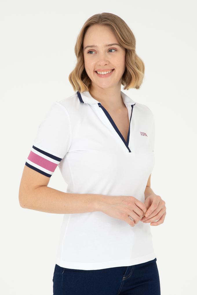 Kadın Beyaz V Yaka Tişört