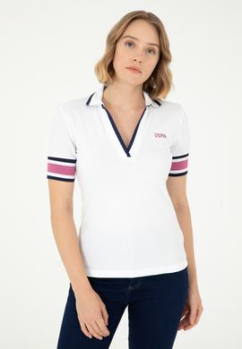 Kadın Beyaz V Yaka Tişört - 50296155006