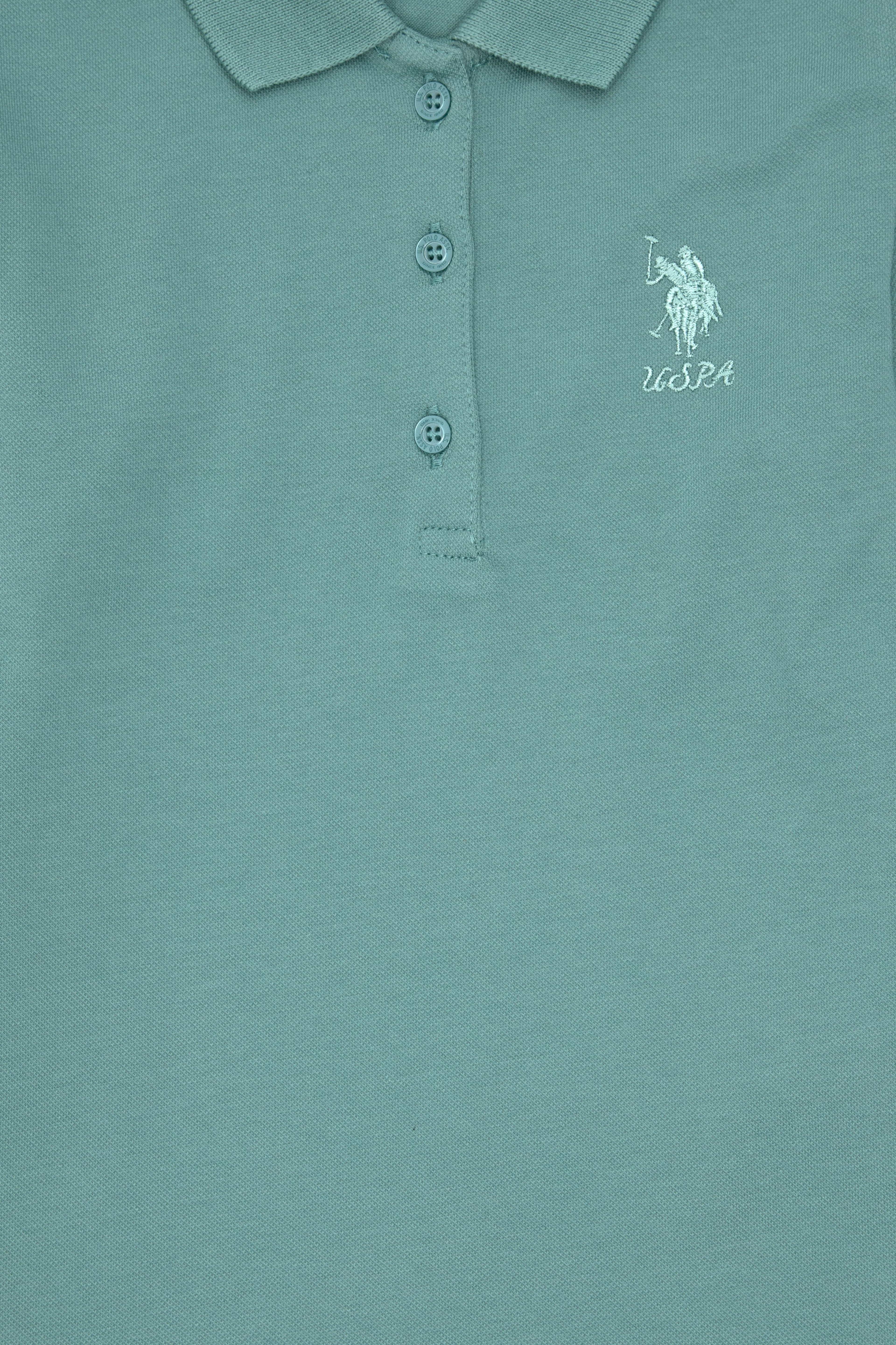 Kız Çocuk Mint Polo Yaka Basic Sweatshirt - Image 5