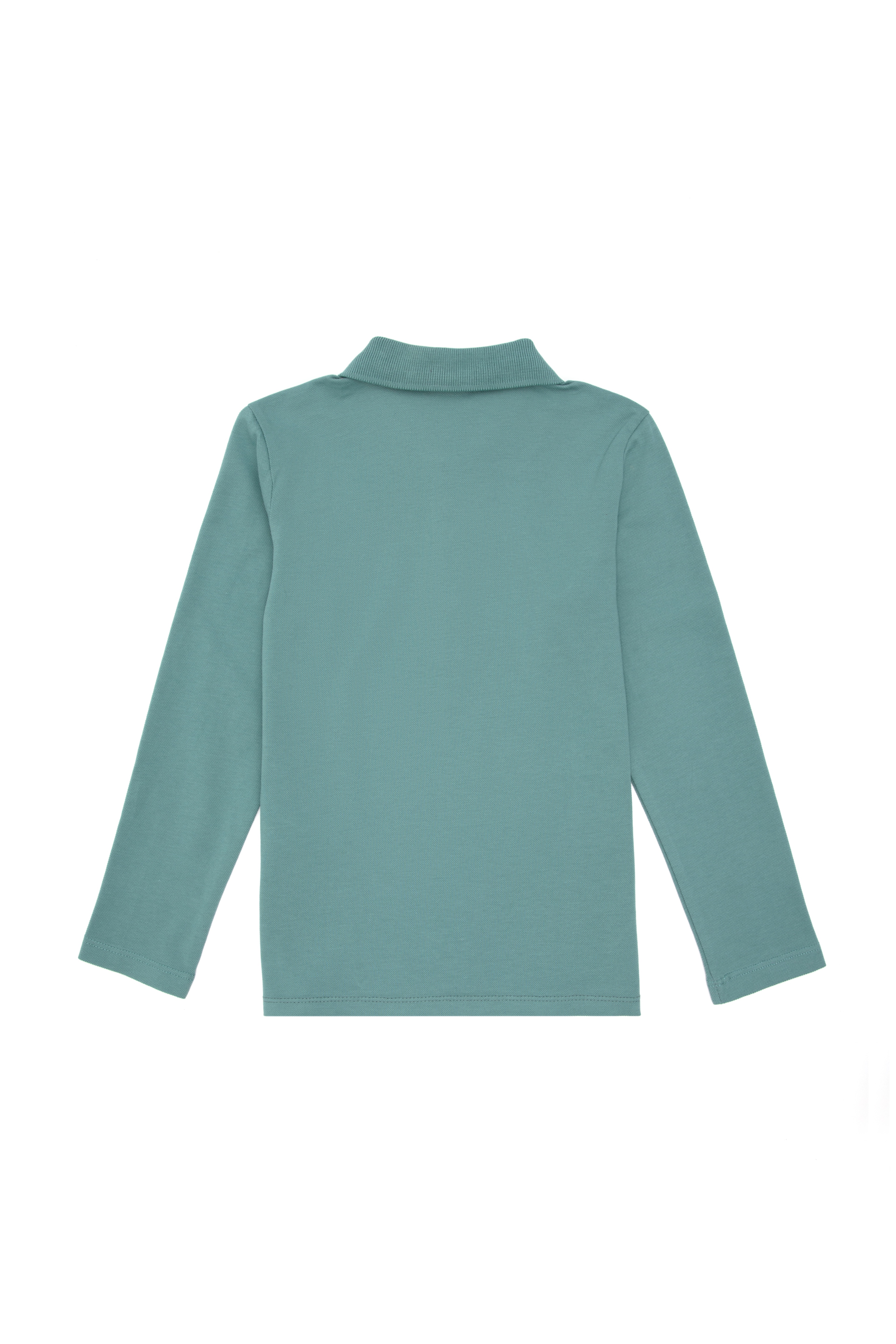 Kız Çocuk Mint Polo Yaka Basic Sweatshirt