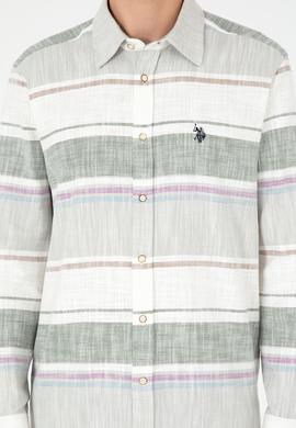 Erkek Haki Uzun Kollu Gömlek - 50298064035