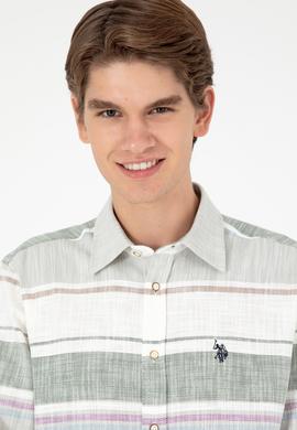 Erkek Haki Uzun Kollu Gömlek - 50298064035