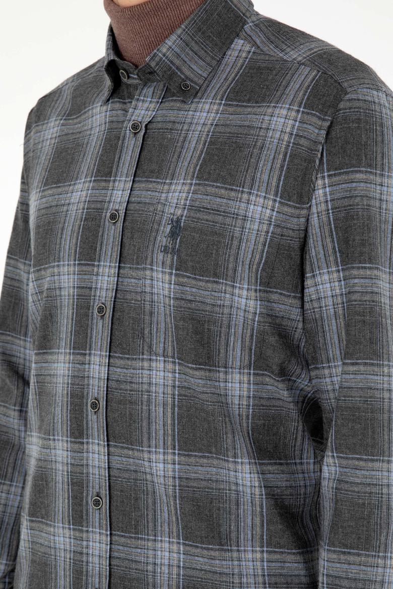 Erkek Antrasit Uzun Kollu Gömlek - 50292319002