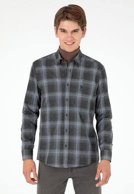 Erkek Antrasit Uzun Kollu Gömlek - 50292319002