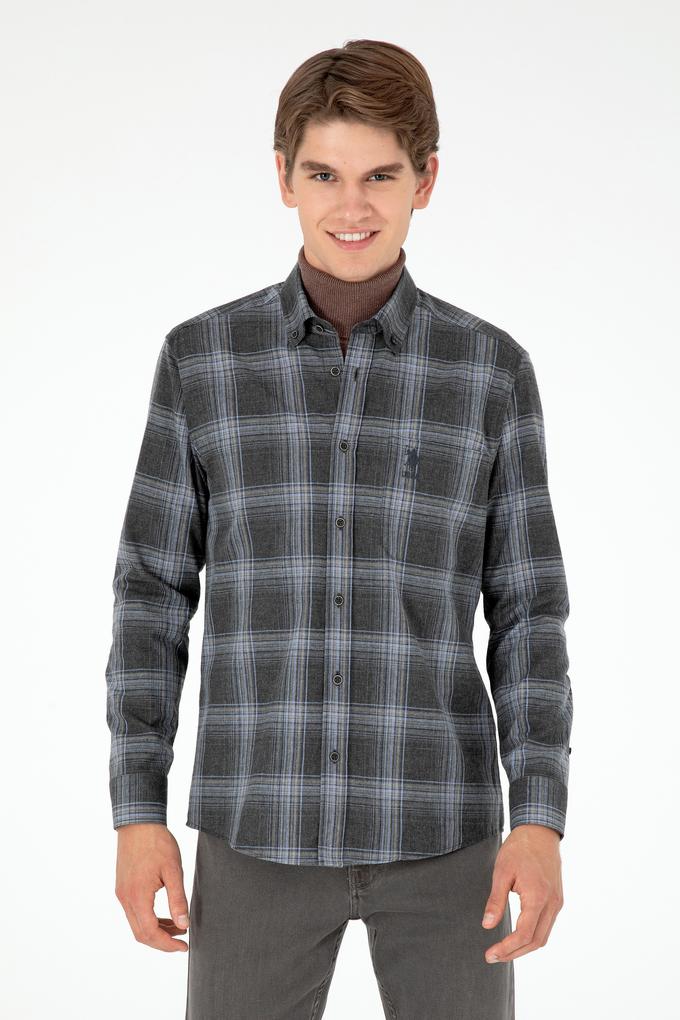 Erkek Antrasit Uzun Kollu Gömlek