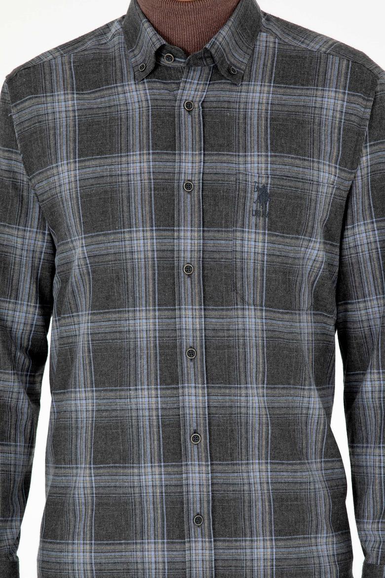 Erkek Antrasit Uzun Kollu Gömlek - 50292319002