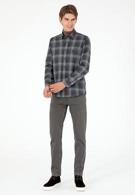 Erkek Antrasit Uzun Kollu Gömlek - 50292319002