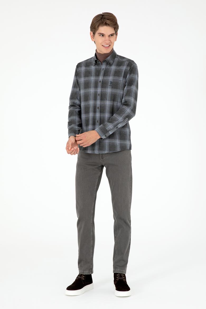 Erkek Antrasit Uzun Kollu Gömlek - 50292319002