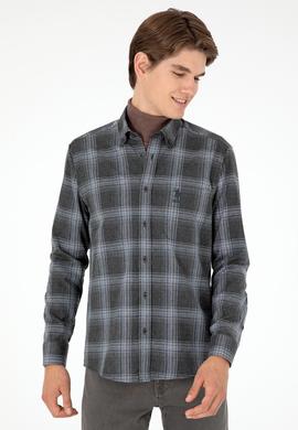 Erkek Antrasit Uzun Kollu Gömlek - 50292319002