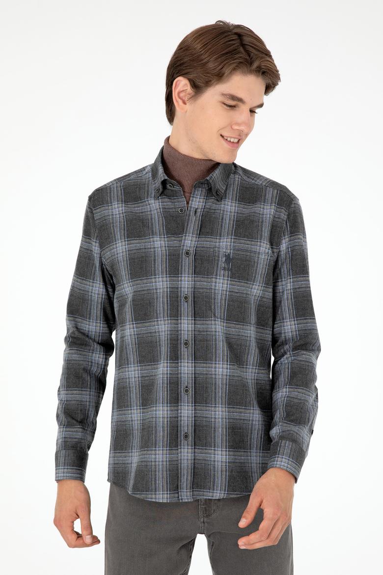 Erkek Antrasit Uzun Kollu Gömlek - 50292319002