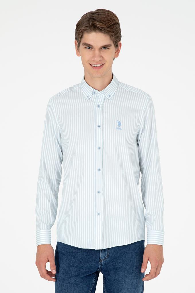 Erkek Açık Mavi Uzun Kollu Gömlek