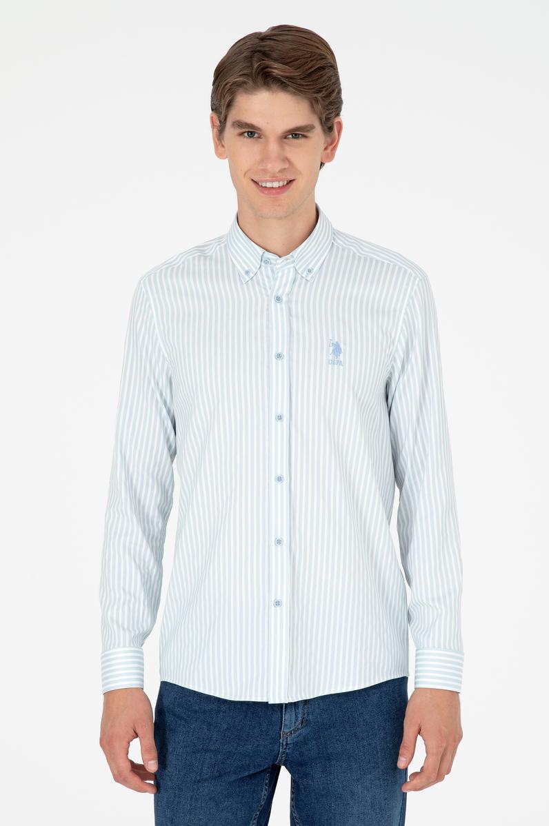 Erkek Açık Mavi Uzun Kollu Gömlek