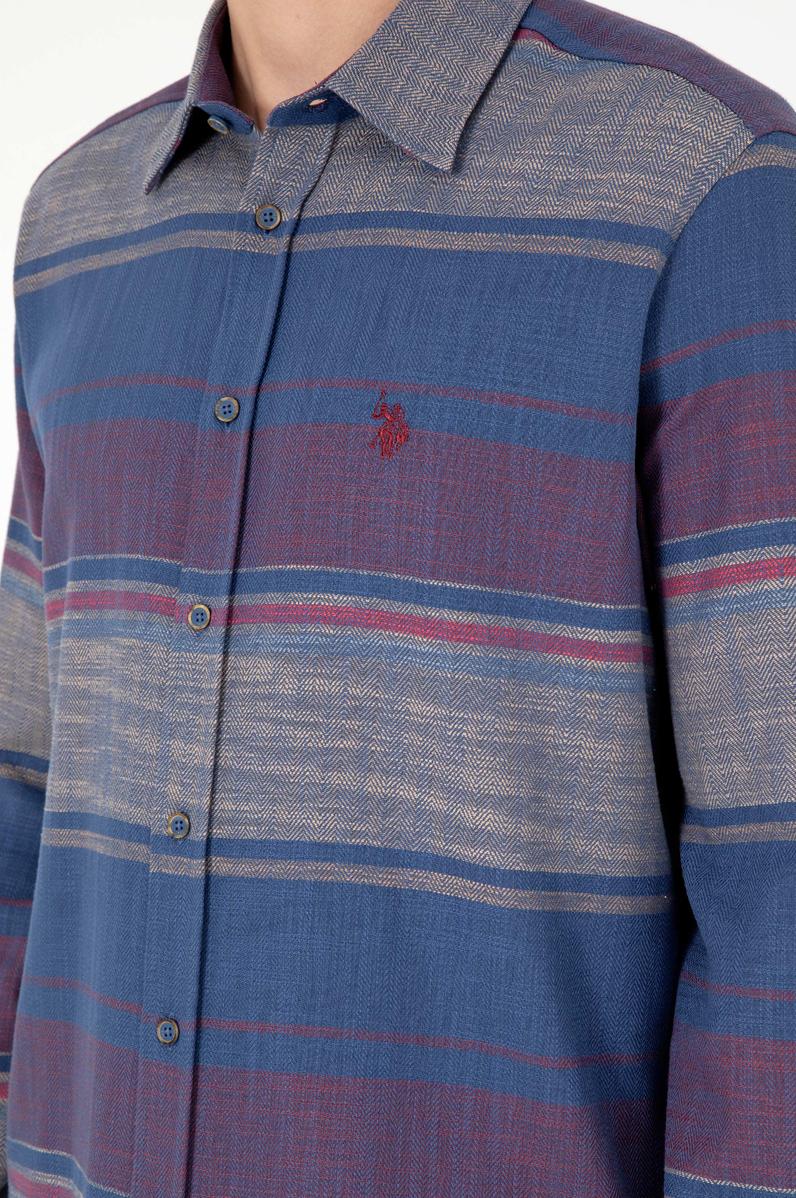 Erkek Lacivert Uzun Kollu Gömlek