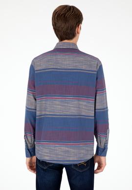 Erkek Lacivert Uzun Kollu Gömlek - 50298064026