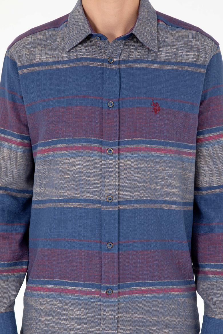 Erkek Lacivert Uzun Kollu Gömlek - 50298064026