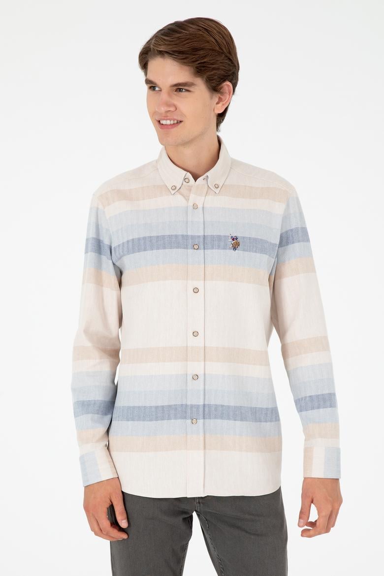 Erkek Camel Uzun Kollu Gömlek