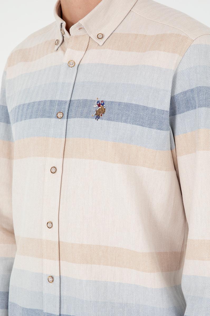 Erkek Camel Uzun Kollu Gömlek