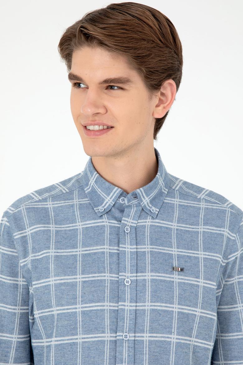 Erkek Açık Mavi Uzun Kollu Gömlek - 50292288006