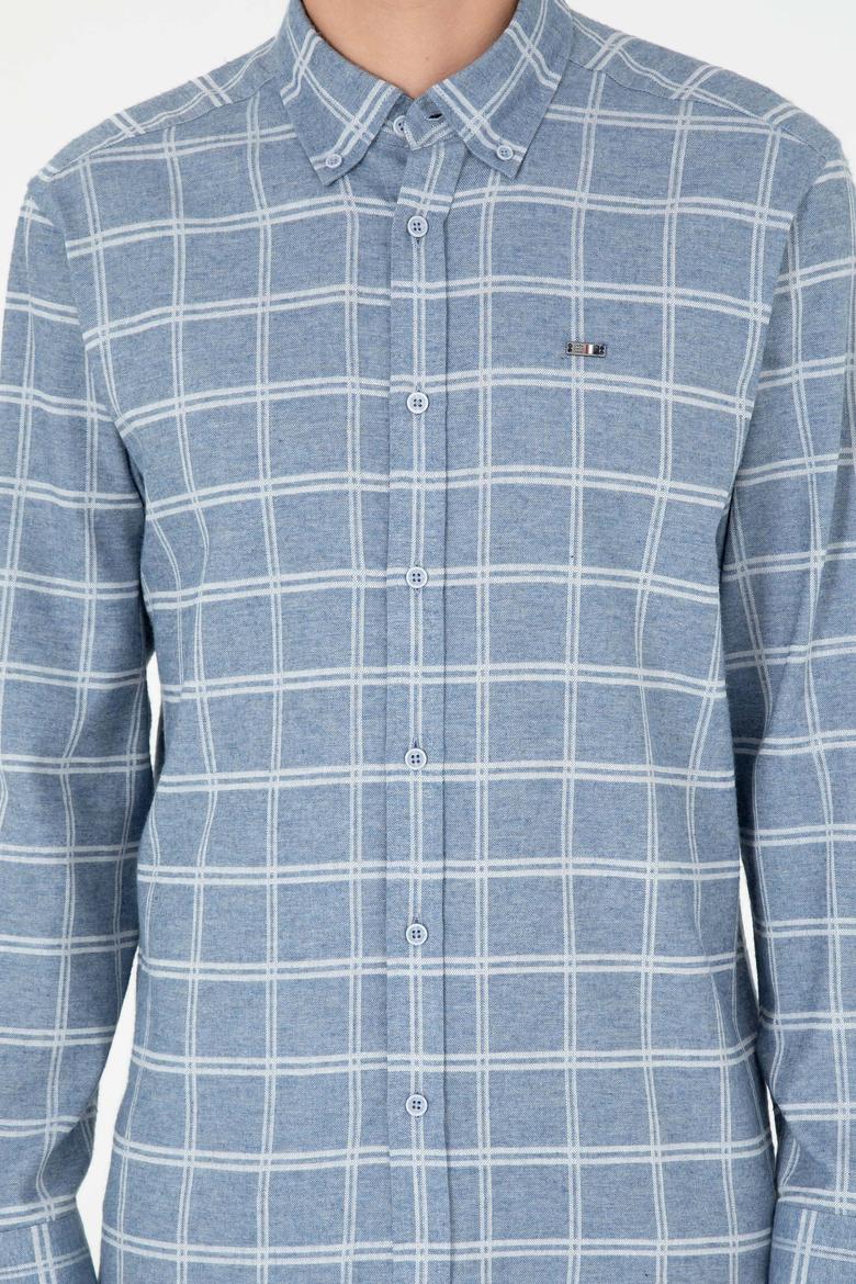 Erkek Açık Mavi Uzun Kollu Gömlek - 50292288006