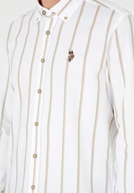 Erkek Açık Haki Uzun Kollu Gömlek - 50292089015