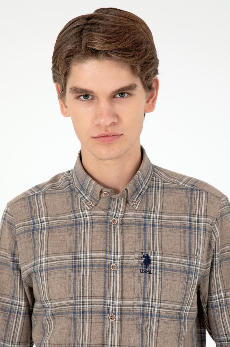 Erkek Taş Uzun Kollu Gömlek