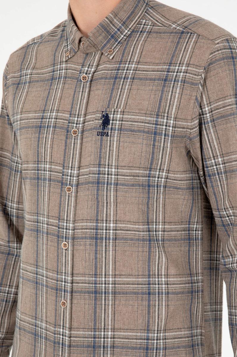 Erkek Taş Uzun Kollu Gömlek