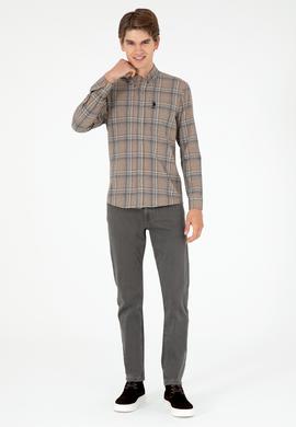 Erkek Taş Uzun Kollu Gömlek - 50292319023