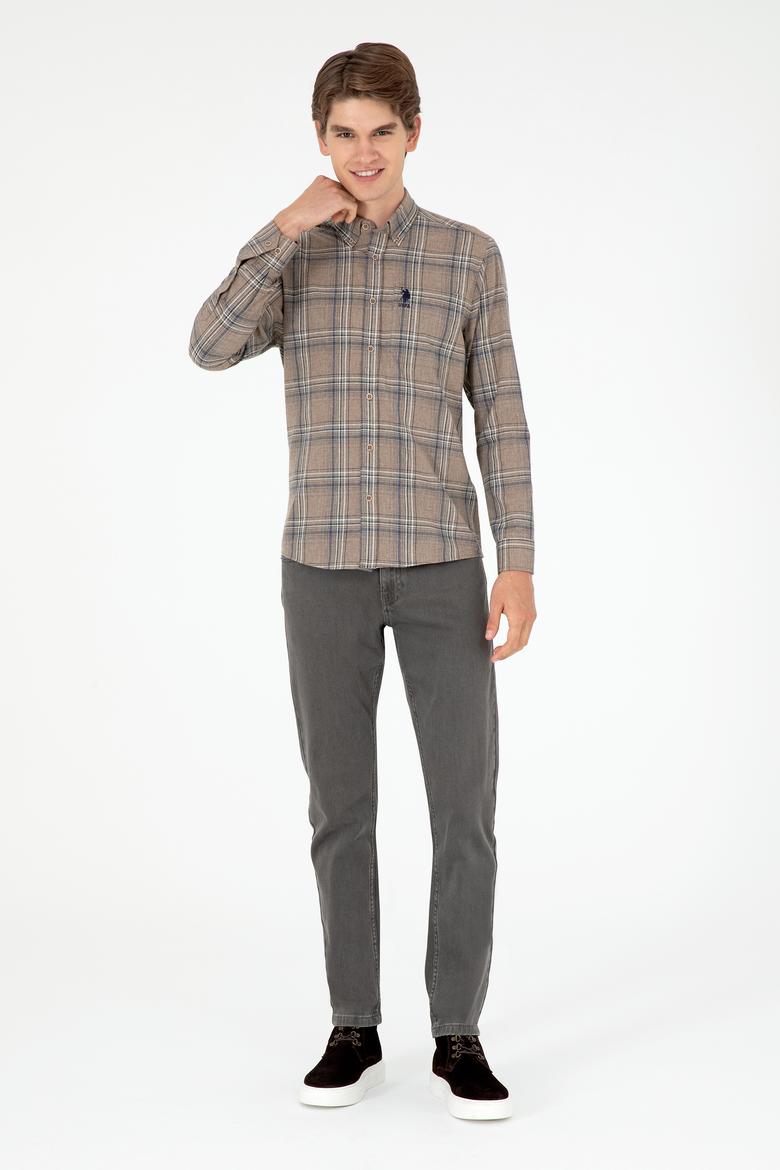 Erkek Taş Uzun Kollu Gömlek - 50292319023