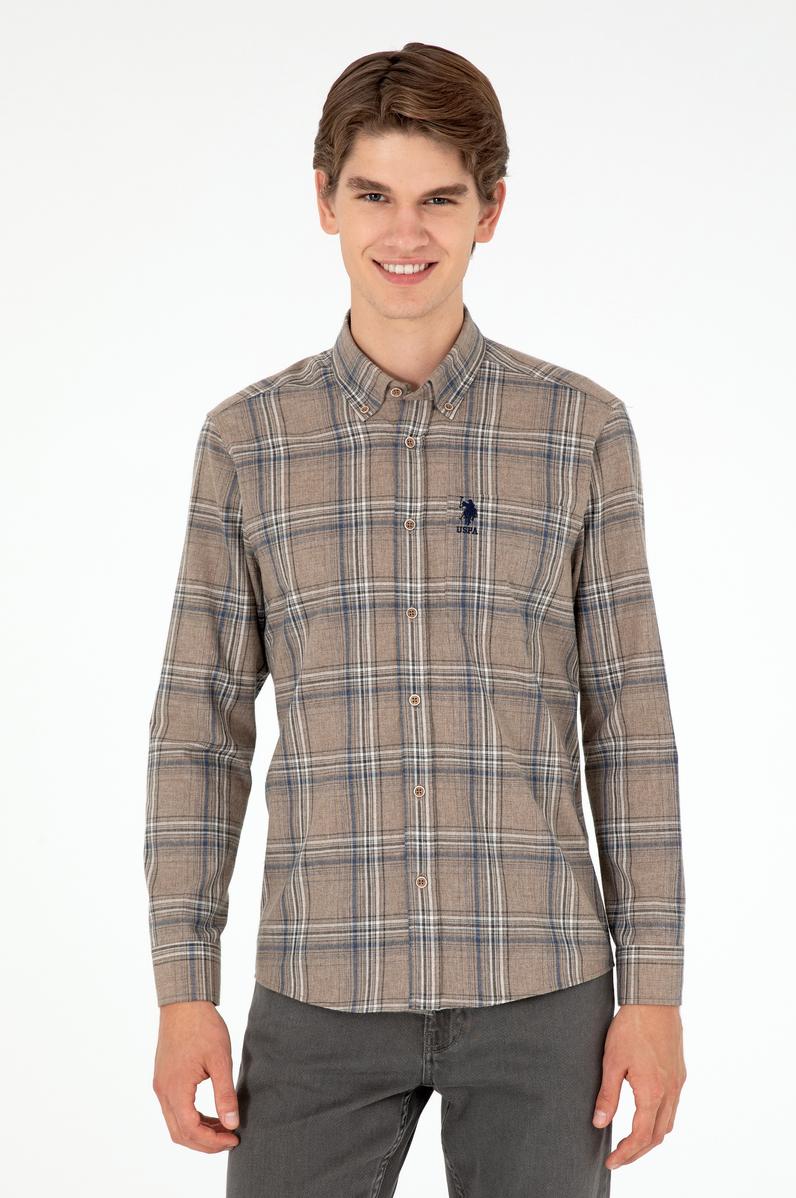 Erkek Taş Uzun Kollu Gömlek