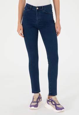 Kadın Koyu Mavi Jean Pantolon - 50289337012