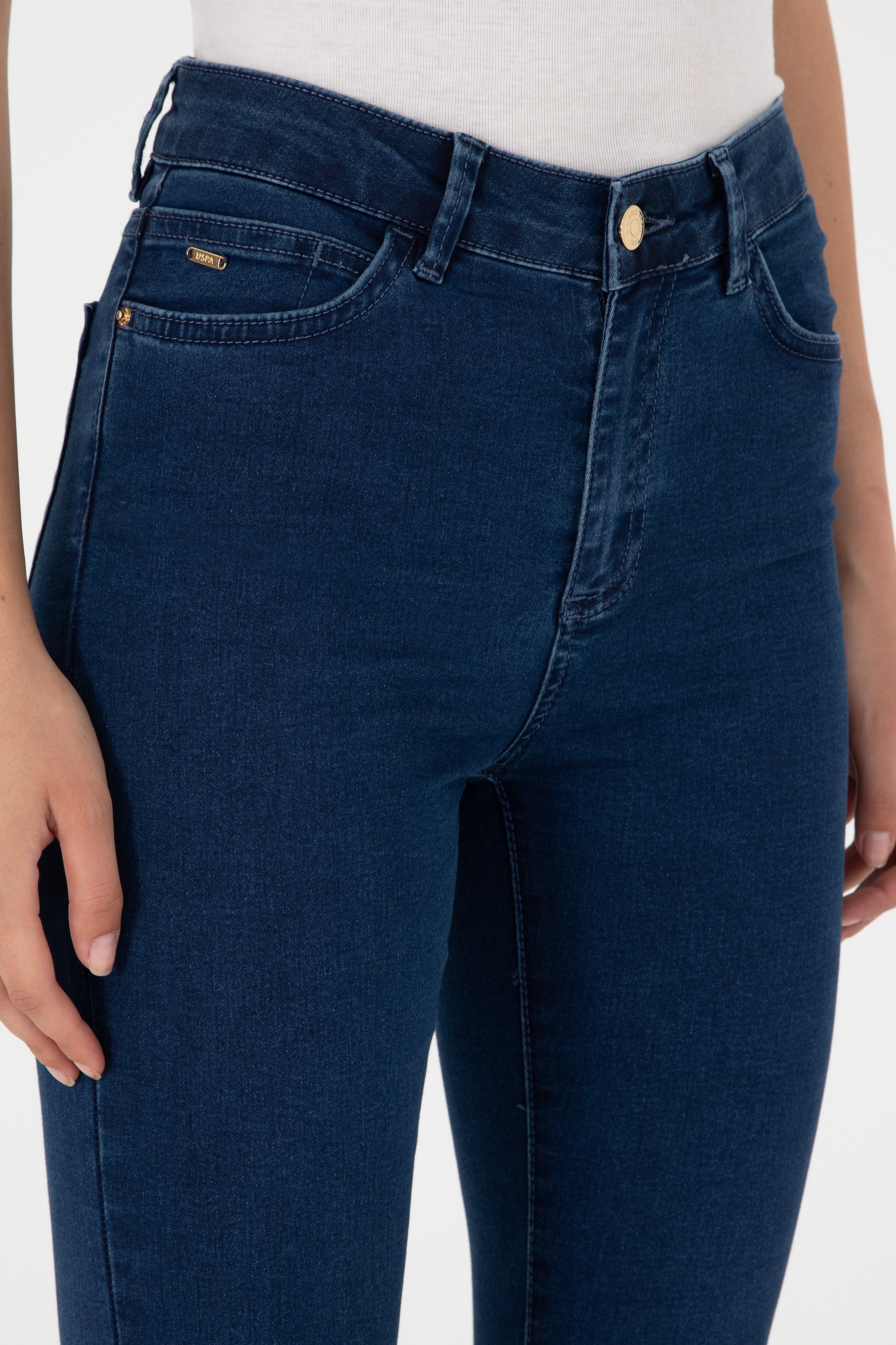 Kadın Koyu Mavi Jean Pantolon - Image 5