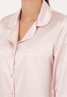 Pudra Saten Pijama Takımı - 50303949023