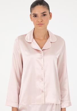 Pudra Saten Pijama Takımı - 50303949023