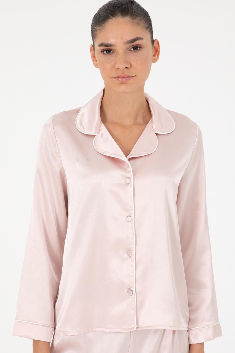 Pudra Saten Pijama Takımı - 50303949023