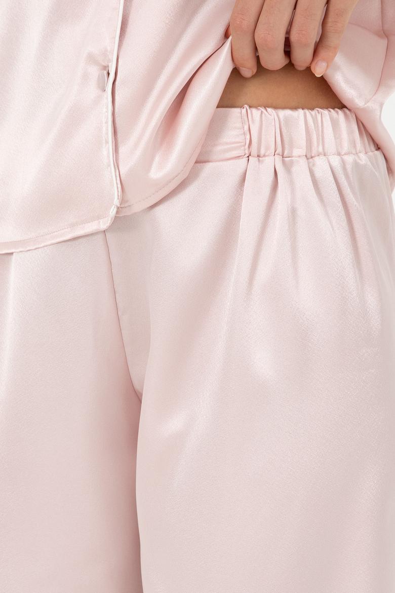 Pudra Saten Pijama Takımı - 50303949023