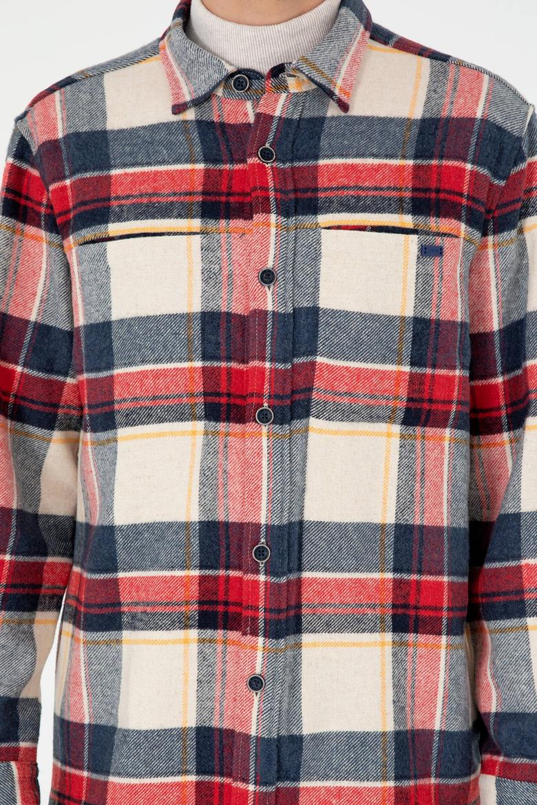 Erkek Saks Uzun Kollu Gömlek - 50290278008