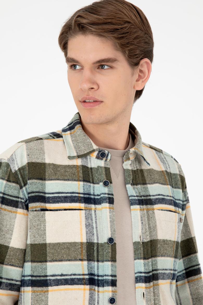 Erkek Haki Uzun Kollu Gömlek - 50290278025