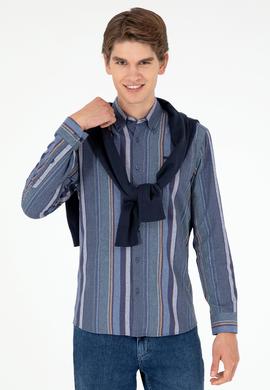 Erkek Koyu Yeşil Uzun Kollu Gömlek - 50291233008